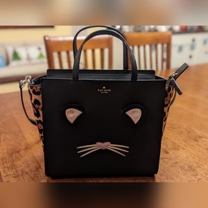 NWOT Kate Spade Hayden Leopard Cat Handbag Crossbody